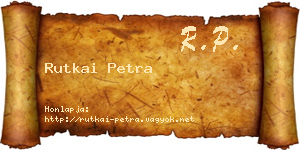 Rutkai Petra névjegykártya